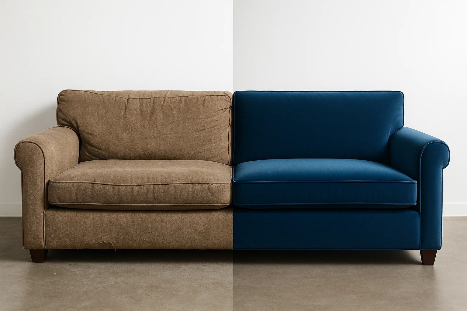 Antes y después: Sofá retapizado en Madrid