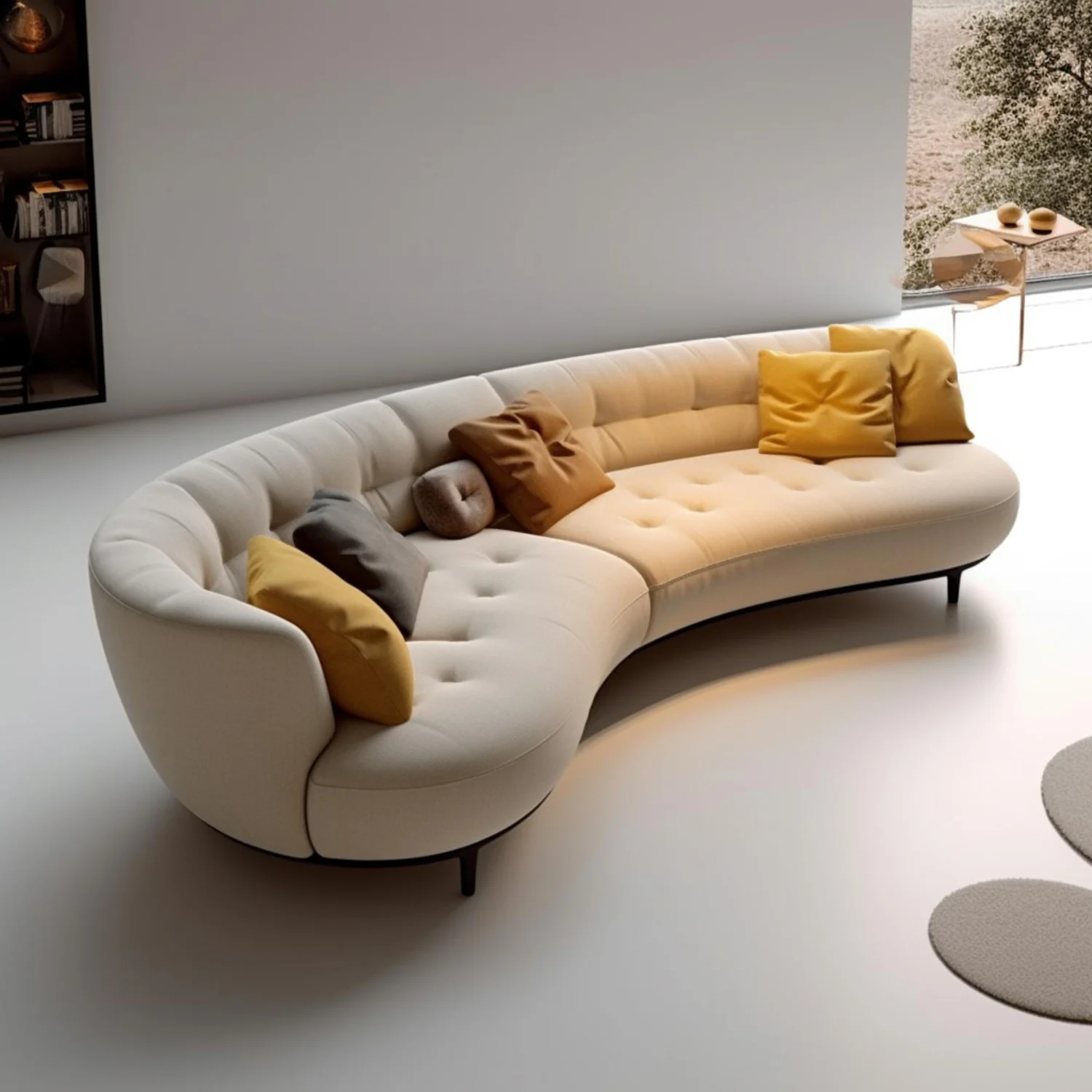 Sofá curvo de diseño — Torres Tapicería Madrid